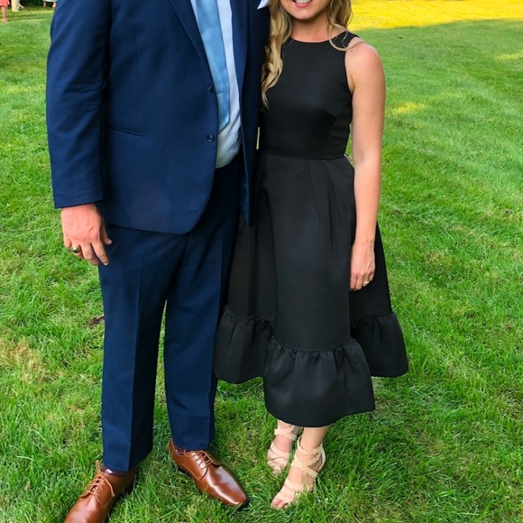 Black Kate Spade Midi Dress- size 2 - Picture 4 of 5